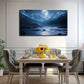 Serene Moonlit River Reflection Wall Art Canvas Office Home Room Framed 120x60cm