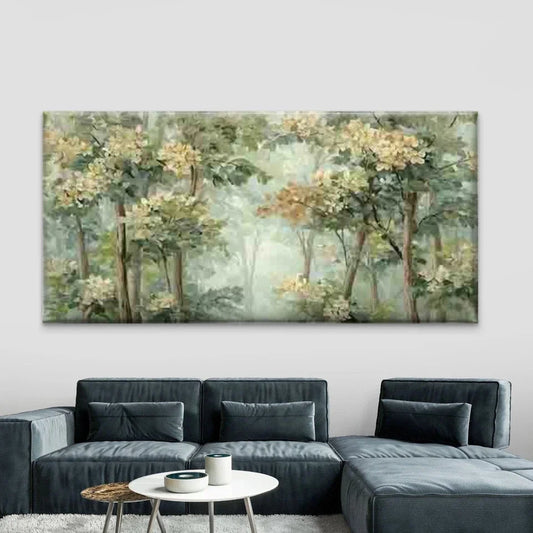 Abstract Forest Landscape Wall Art Canvas Office Home Room Framed 120x60cm