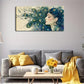Woman's Hair And Peacock Wall Art Canvas Office Home Room Framed 120x60cm