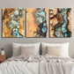 3pcs Abstract Ocean Synthetic Gemstone Wall Art Set Canvas Framed 40x60cm - High Quality Print 100% Australian Made Wall Canvas Ready to Hang