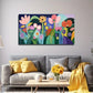 Beautiful Flowers Perfect Wall Art Canvas Office Home Room Framed 80x45cm