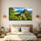 Castle In The Valley Wall Art Canvas Office Home Room Framed 80x45cm