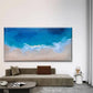 Aerial View Ocean Waves Wall Art Canvas Office Home Room Framed 120x60cm