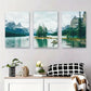 3pcs Scenic Mountain and Lake Nature Landscape Metal Print Ready to Hang Art