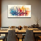 Cold And Warm Contrast Wall Art canvas office home room framed 120x60cm