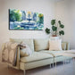 White Flowers Growing Around Wall Art Canvas Office Home Room Framed 120x60cm