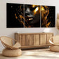 3pcs Modern Art Beautiful Golden Lips and Eyes Wall Art Set Canvas Framed 40x60cm - High Quality Print 100% Australian Made Wall Canvas Ready to Hang