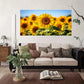 Vibrant Sunflowers Modern Wall Art Canvas Office Home Room Framed 80x45cm