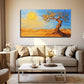 Desert Sun Aesthetic Decor Wall Art Canvas Office Home Room Framed 80x45cm