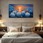 White For Lotus Flowers On Ice Wall Art Canvas Office Home Room Framed 120x60cm