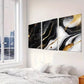 3pcs Black And Gold Aesthetic Veins Marble Wall Art Set Canvas Framed 40x60cm - High Quality Print 100% Australian Made Wall Canvas Ready to Hang