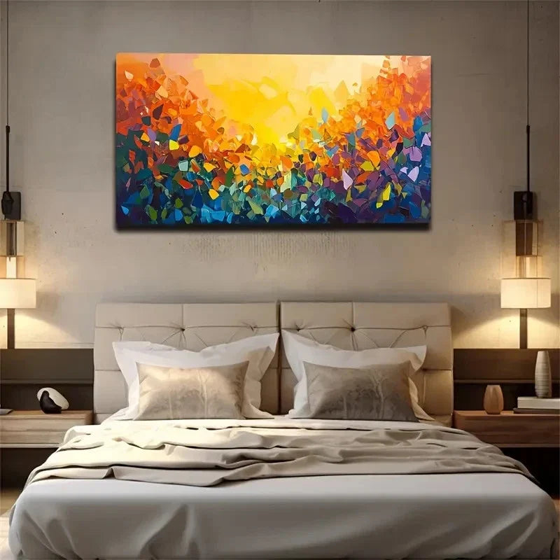 Abstract Bohemian Modern Wall Art Canvas Office Home Room Framed 120x60cm