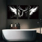 3pcs Black and White Corner Fantasy Creatures Metal Print Ready to Hang Art