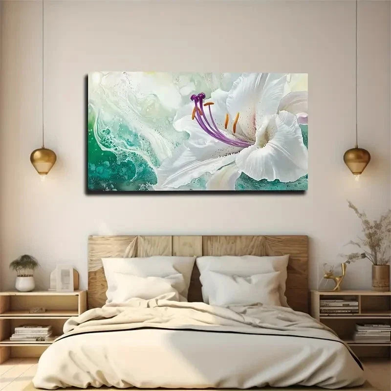 White Foam And Water Ripple Wall Art Canvas Office Home Room Framed 80x45cm