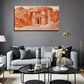 Vibrant Desert Oasis Perfect Wall Art Canvas Office Home Room Framed 80x45cm