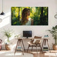 Nature-Inspired Forest Greenery Wall Art Canvas Office Home Room Framed 120x60cm
