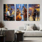 3pcs Vibrant Abstract Musical Band Modern Metal Print Ready to Hang Art