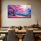 Hanging Sun On The Horizon Wall Art Canvas Office Home Room Framed 80x45cm