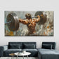 Male Weightlifting Bodybuilding Wall Art Canvas Office Home Room Framed 120x60cm