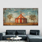 Vintage Circus Tent Wall Art Canvas Office Home Room Framed 120x60cm