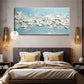 White Flowers Blooming Branches Wall Art Canvas Office Home Room Framed 120x60cm