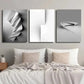 3pcs Nordic Black And White Geometric Space Wall Art Set Canvas Framed 40x60cm - High Quality Print 100% Australian Made Wall Canvas Ready to Hang