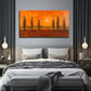 Orange & Red Sky Landscape Wall Art Canvas Office Home Room Framed 80x45cm