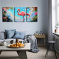 3pcs Soft Blue And Pink Sky Tropical Dream Style Wall Art Set Canvas Framed 40x60cm - High Quality Print 100% Australian Made Wall Canvas Ready to Hang