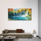 Vibrant Waterfall Modern Wall Art Canvas Office Home Room Framed 80x45cm