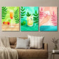 3pcs Vibrant Drink & Plant Leaf Designs Wall Art Set Canvas Framed 40x60cm - High Quality Print 100% Australian Made Wall Canvas Ready to Hang