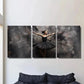 3pcs Modern Abstract Ballerina Dance Black Metal Print Ready to Hang Art