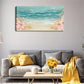 Realistic Ocean Waves In Blue Wall Art canvas office home room framed 120x60cm