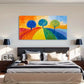 Vibrant Tree Landscape Colorful Wall Art Canvas Office Home Room Framed 120x60cm