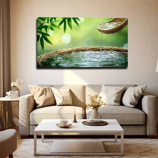 Modern Bohemian Green Pastoral Wall Art Canvas Office Home Room Framed 120x60cm