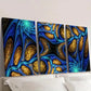 3pcs Psychedelic Colorful Abstract Fractal Agnes Wall Art Set Canvas Framed 40x60cm - High Quality Print 100% Australian Made Wall Canvas Ready to Hang
