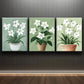 3pcs Elegant Floral Triptych Perfect Wall Art Set Canvas Framed 40x60cm - High Quality Print 100% Australian Made Wall Canvas Ready to Hang
