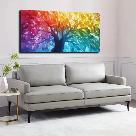 Modern Bohemian Glossy Wall Art canvas office home room framed 120x60cm