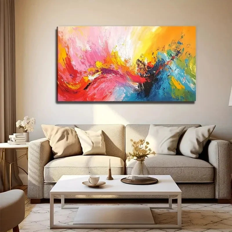 Abstract Suitable Decorative Wall Art Canvas Office Home Room Framed 120x60cm
