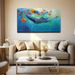 Vibrant Underwater Devil Fish Wall Art Canvas Office Home Room Framed 120x60cm