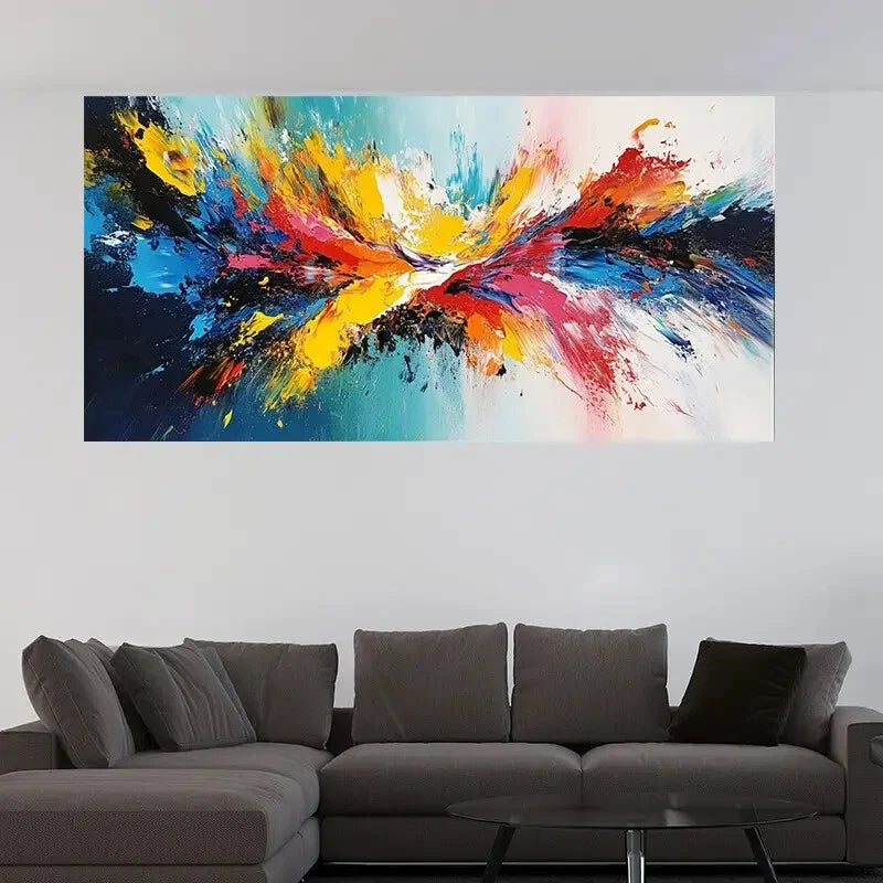 Colorful Graffiti Abstract Wall Art Canvas Office Home Room Framed 120x60cm