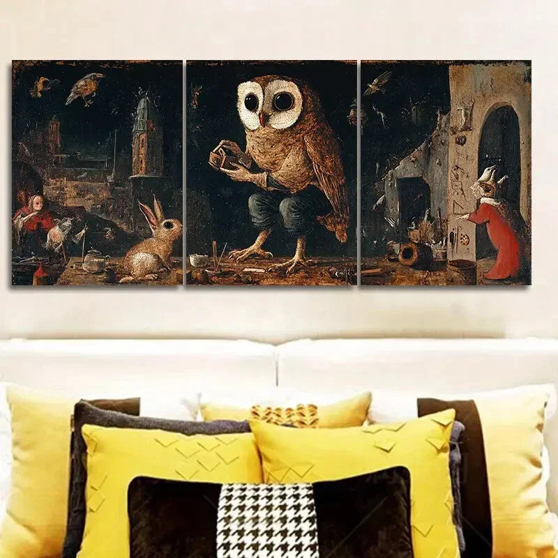 3pcs Designed for The Alchemy Workshop. Metal Print Ready to Hang Art