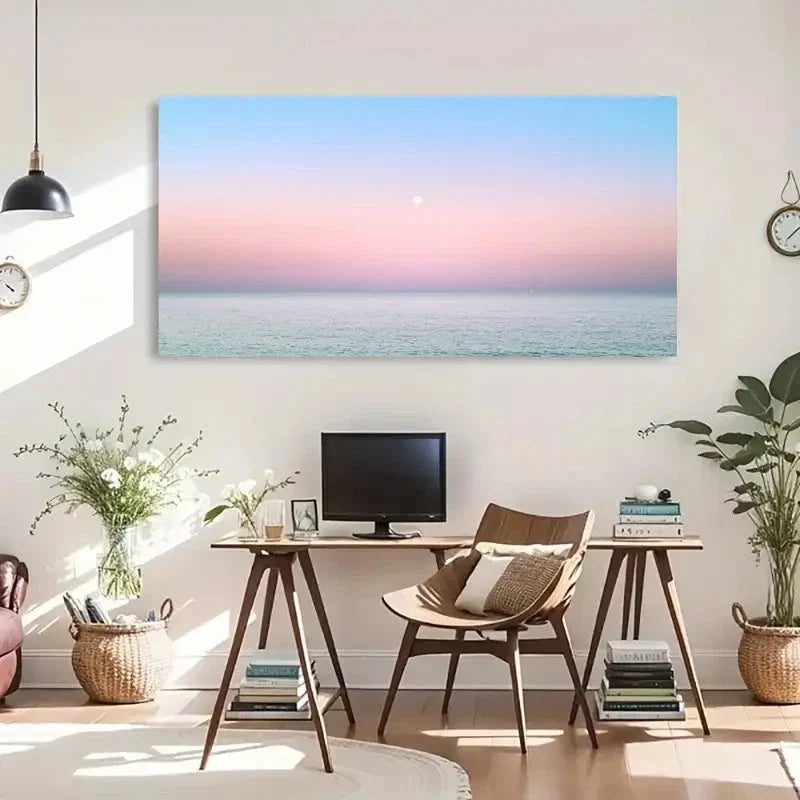 Spring Winter Scenery Peaceful Wall Art Canvas Office Home Room Framed 120x60cm