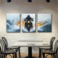 3pcs Through Waves Dynamic Abstract Perfect Wall Art Set Canvas Framed 40x60cm - High Quality Print 100% Australian Made Wall Canvas Ready to Hang