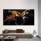 Realistic Black Coffee Splash Wall Art Canvas Office Home Room Framed 120x60cm
