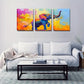 3pcs Vibrant Colorful Elephant Modern Wall Art Set Canvas Framed 40x60cm - High Quality Print 100% Australian Made Wall Canvas Ready to Hang
