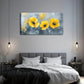 Vibrant Yellow Flowers Stems Wall Art Canvas Office Home Room Framed 120x60cm