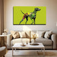 Lime Green Background Decor Wall Art Canvas Office Home Room Framed 80x45cm