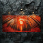 3pcs Autumn Forest Spiraling Down Red Perfect Wall Art Set Canvas Framed 40x60cm - High Quality Print 100% Australian Made Wall Canvas Ready to Hang