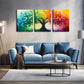 3pcs Colorful Tree Landscape Painting Wall Art Set Canvas Framed 40x60cm - High Quality Print 100% Australian Made Wall Canvas Ready to Hang