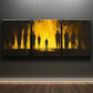 3pcs Black and Yellow Silhouettes Nature Perfect Wall Art Set Canvas Framed 40x60cm - High Quality Print 100% Australian Made Wall Canvas Ready to Hang